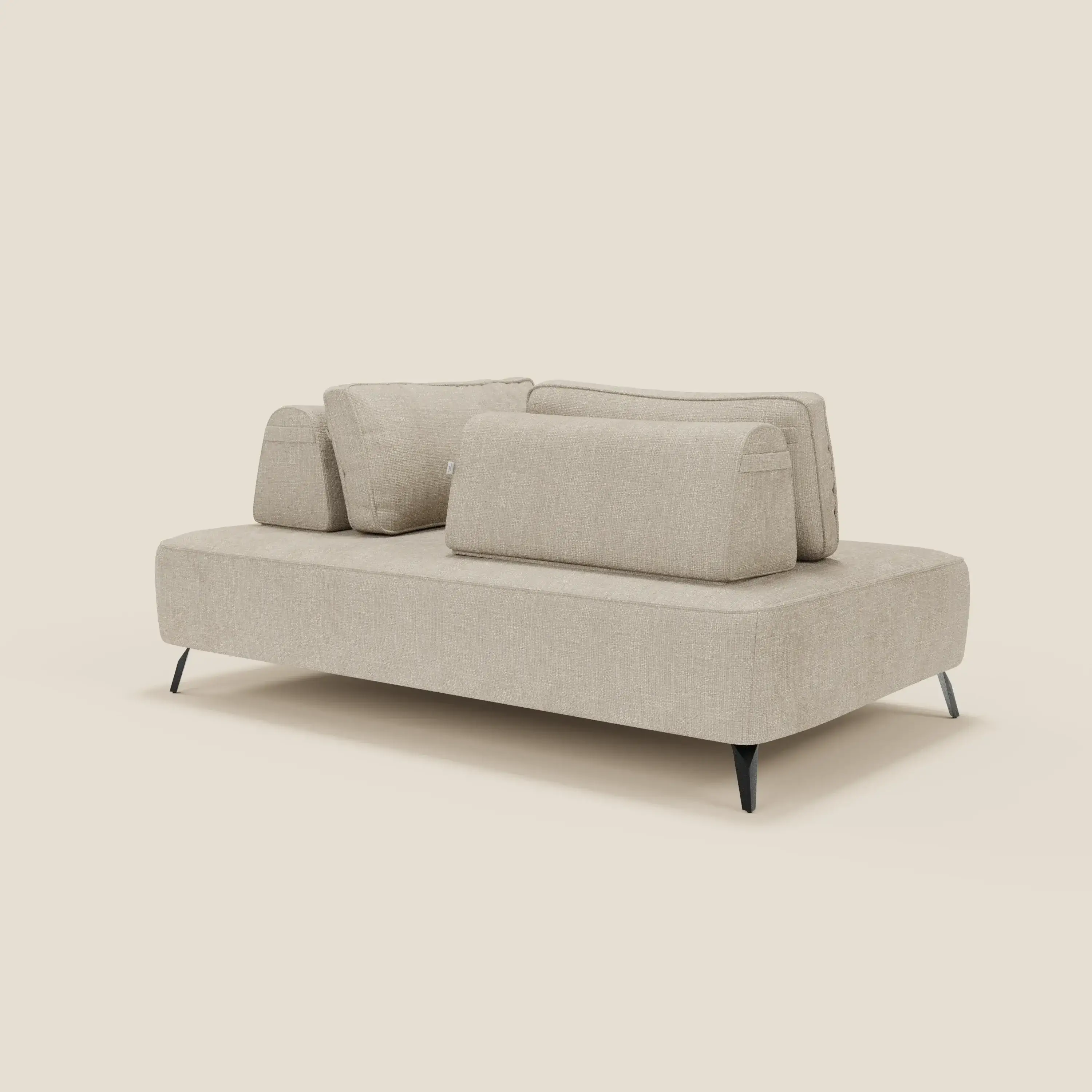 Volta Canapé modulable avec dossiers amovibles en tissu chenillé T06 crème - Image 8