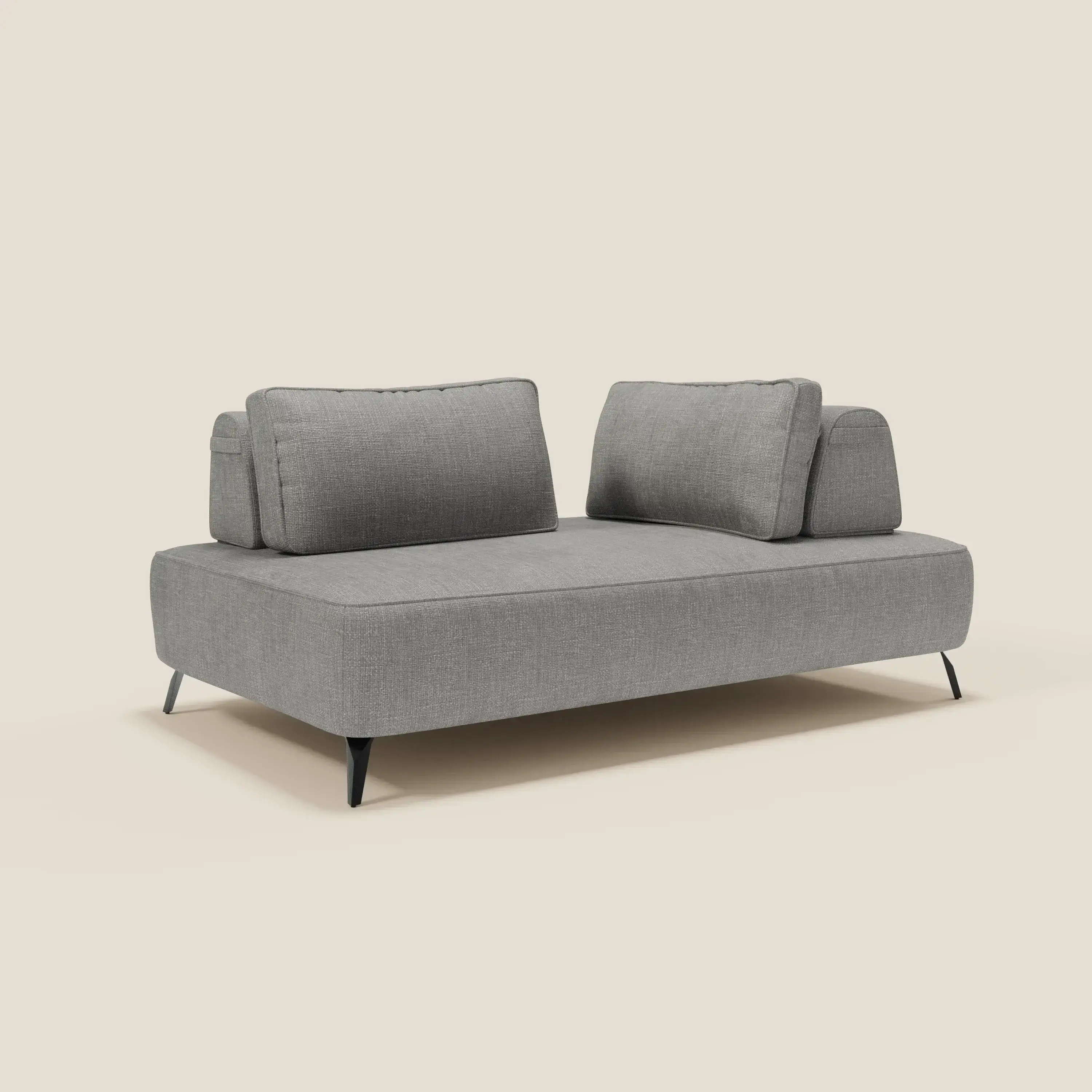 Volta Canapé modulable avec dossiers amovibles en tissu chenillé T06 gris - Image 2