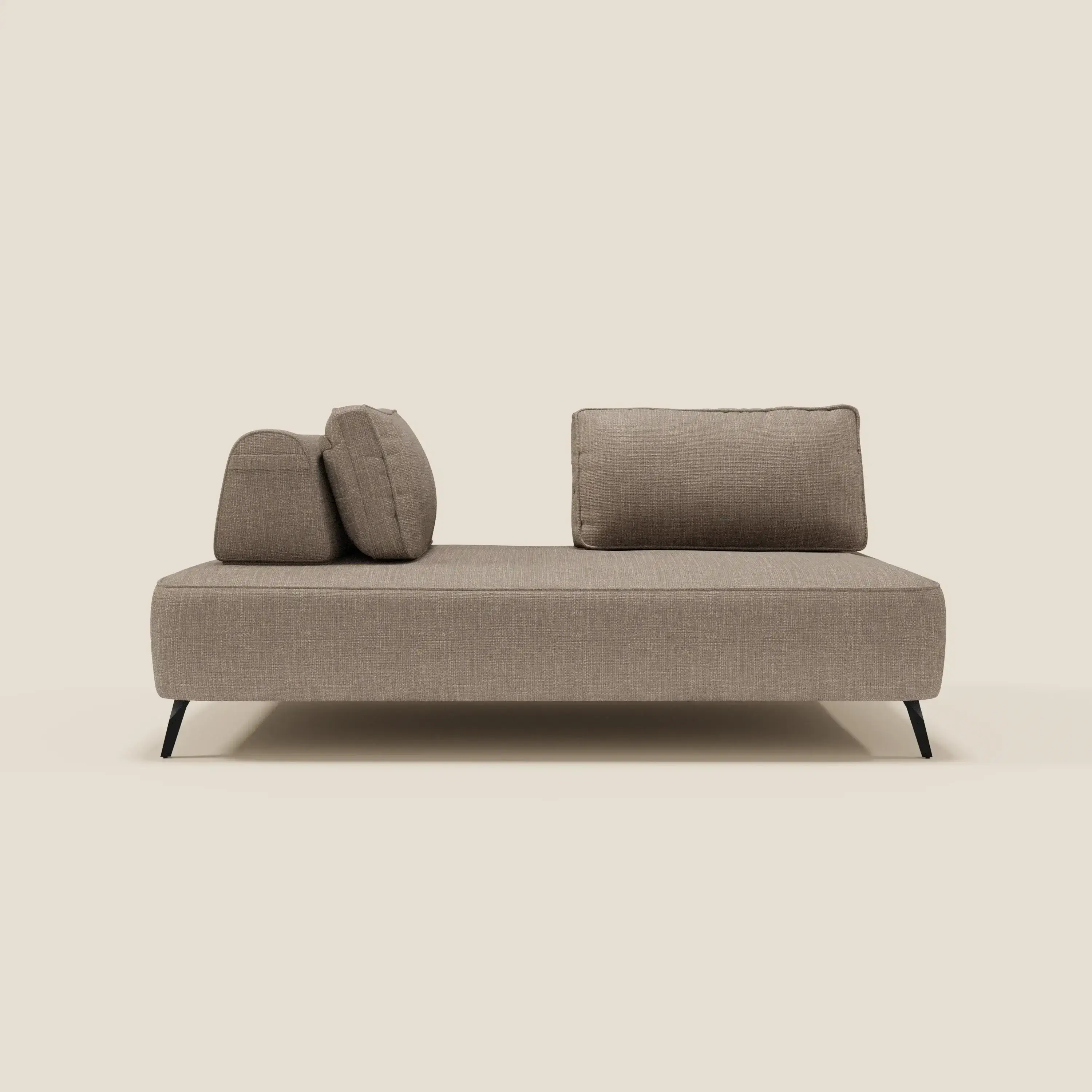 Volta Canapé modulable avec dossiers amovibles en tissu chenillé T06 taupe