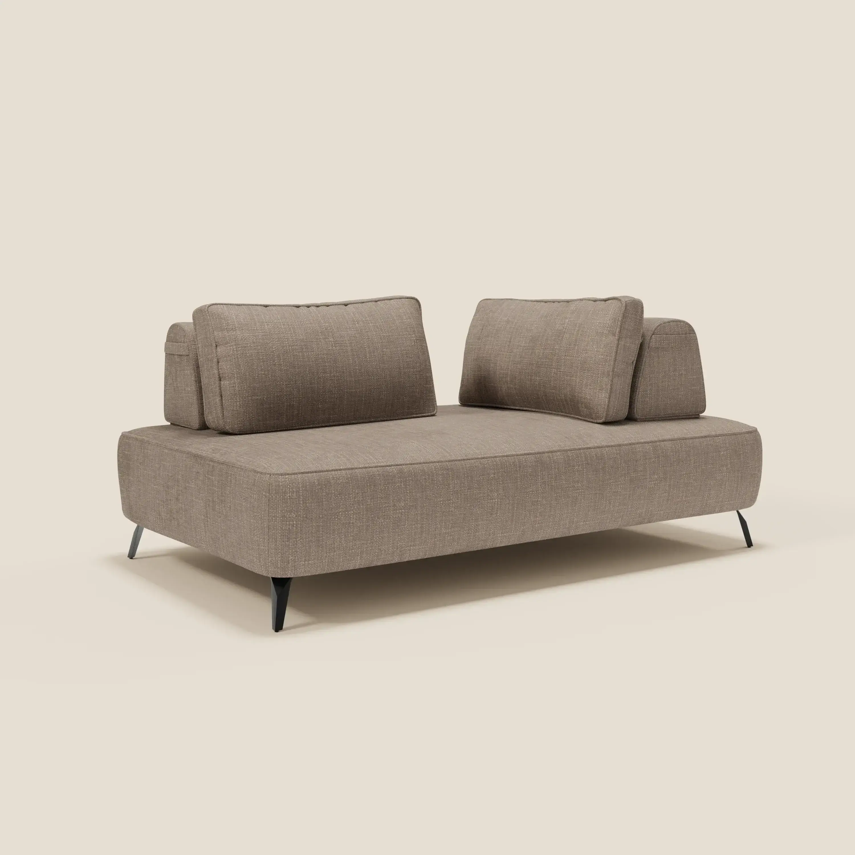 Volta Canapé modulable avec dossiers amovibles en tissu chenillé T06 taupe - Image 2