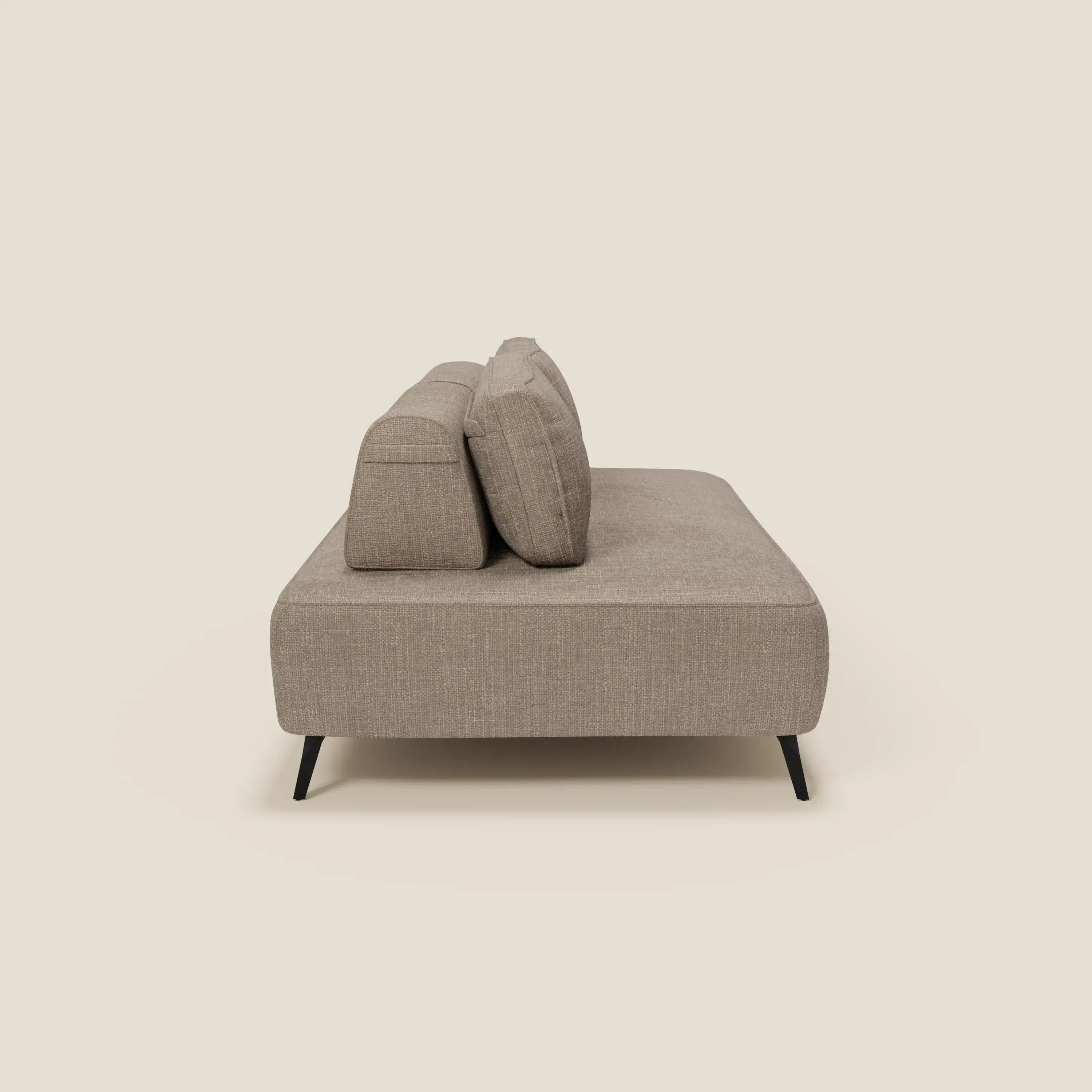Volta Canapé modulable avec dossiers amovibles en tissu chenillé T06 taupe - Image 6