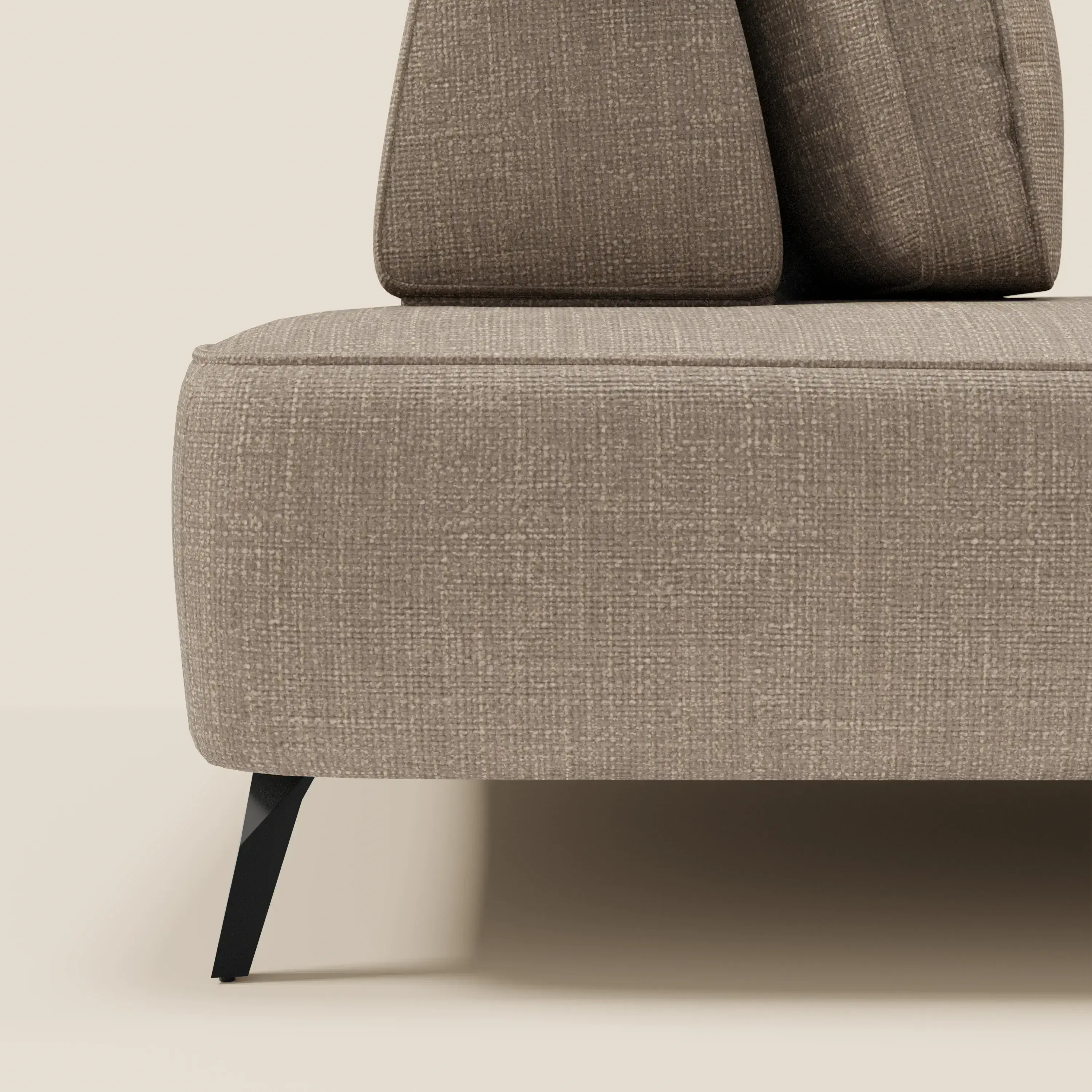 Volta Canapé modulable avec dossiers amovibles en tissu chenillé T06 taupe - Image 7