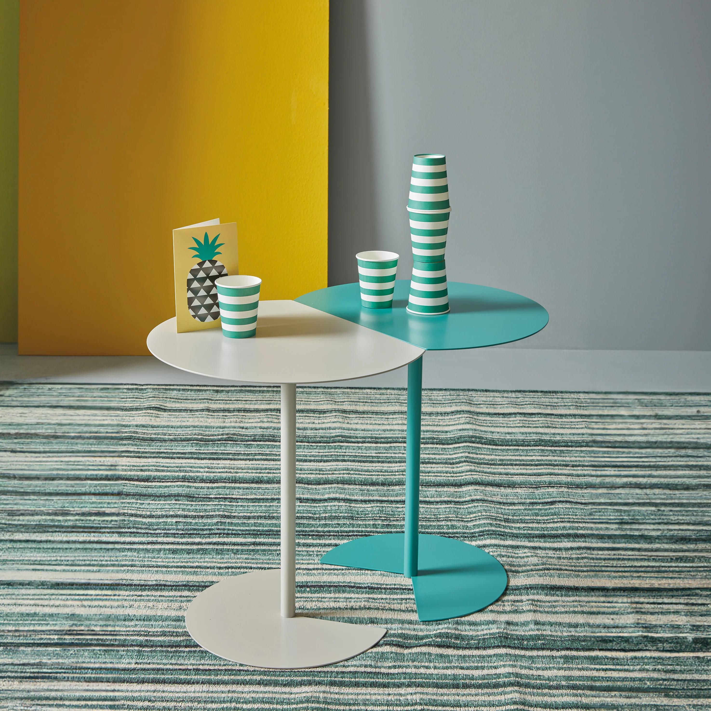 Way table haute semi-ronde pour salon et extérieur pluie - Image 4