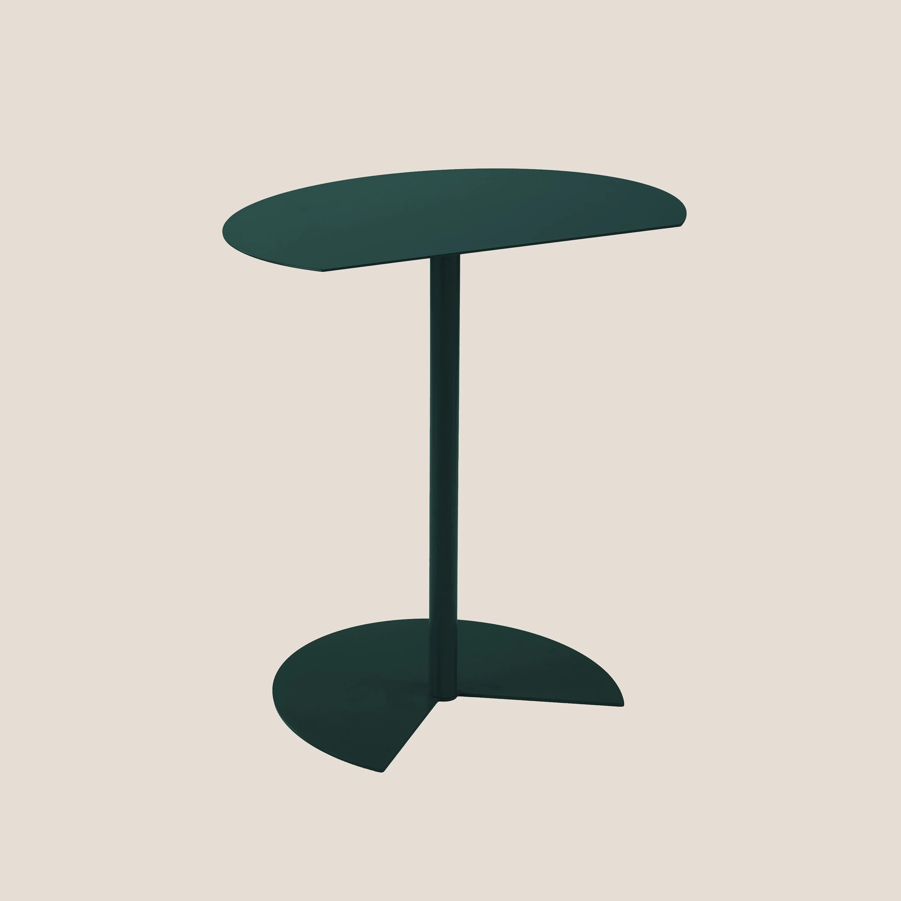 Way table haute semi-ronde pour salon et extérieur zircon