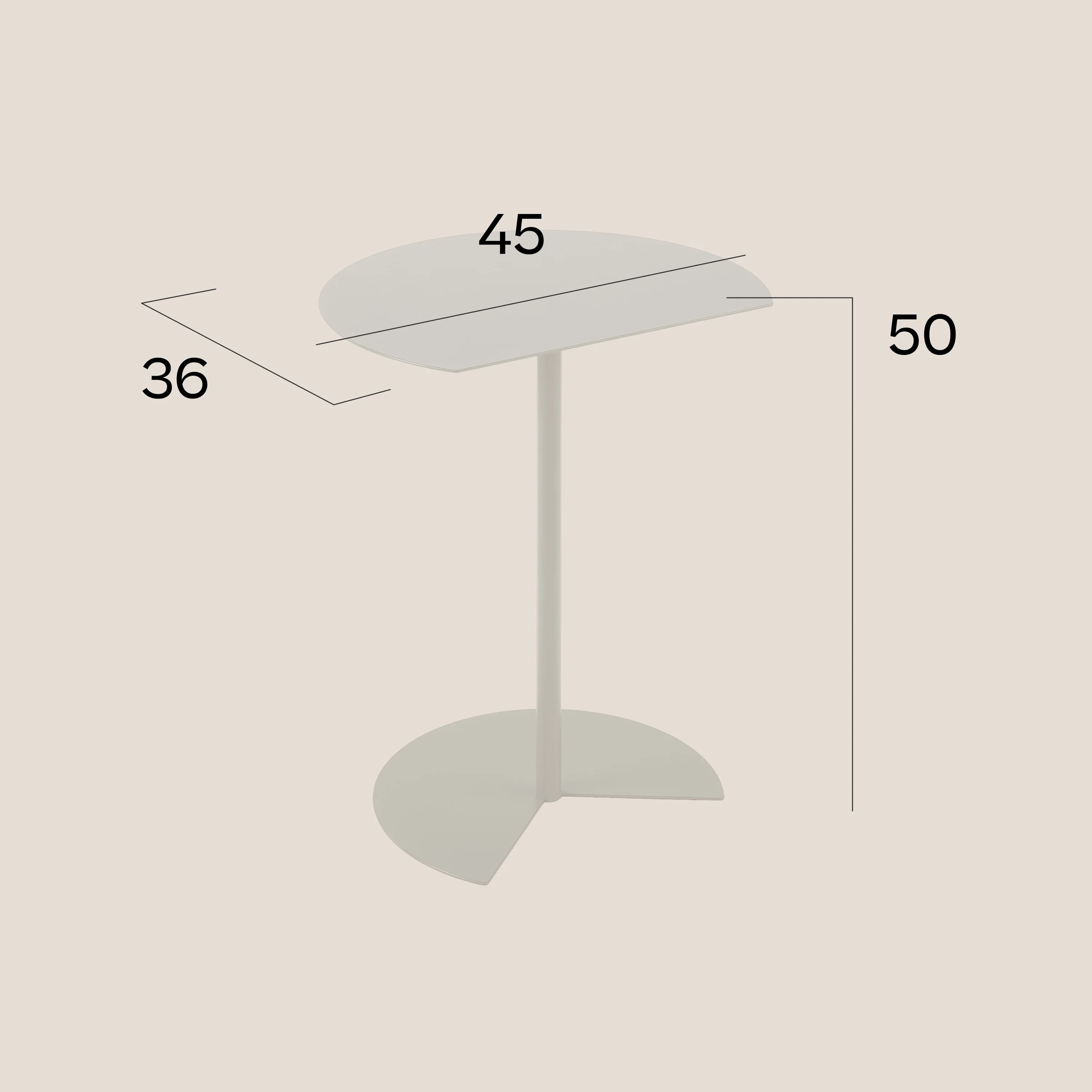 Way Table basse semi-ronde pour salon bleu marine - Image 3
