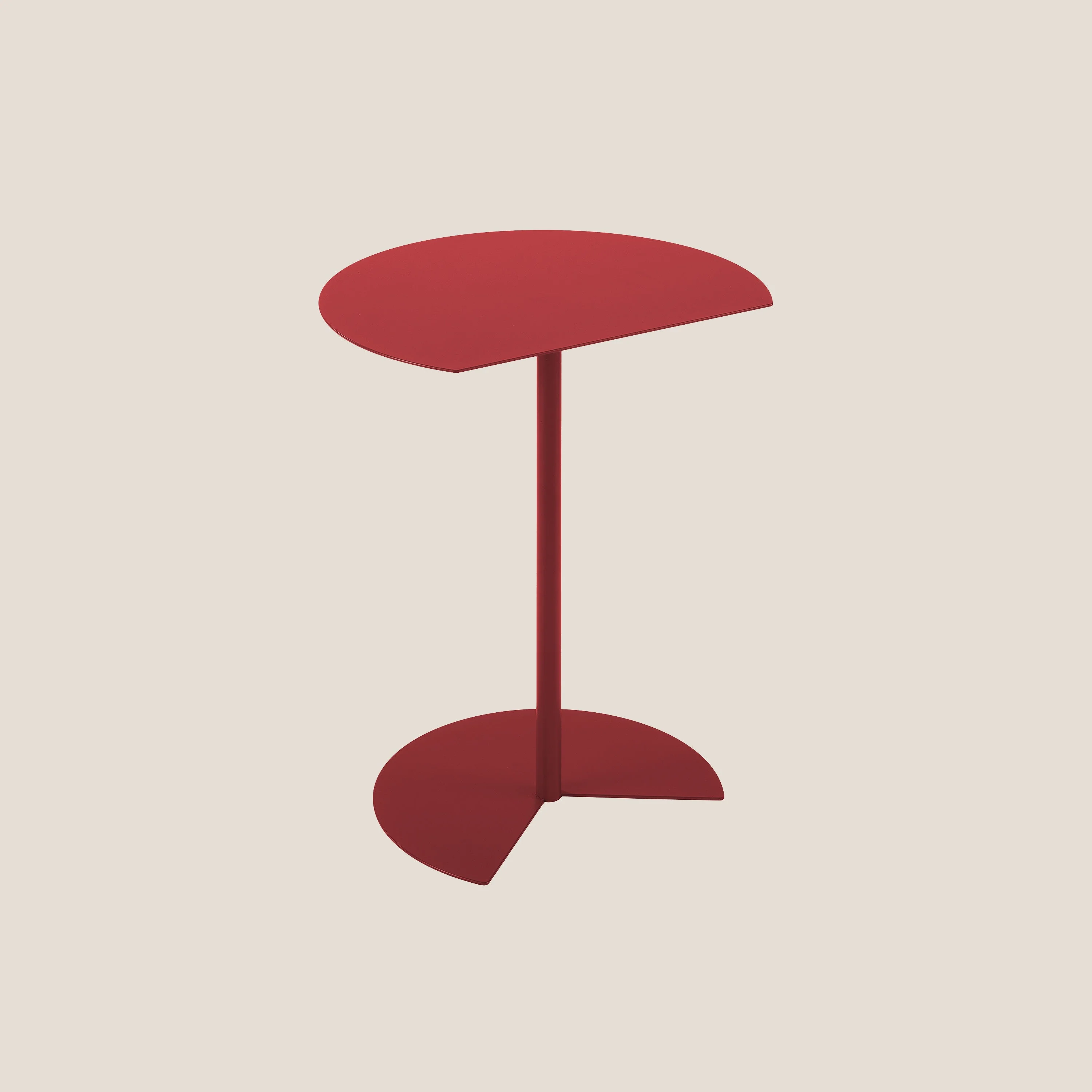 Way Table basse semi-ronde pour salon rouge dahlia