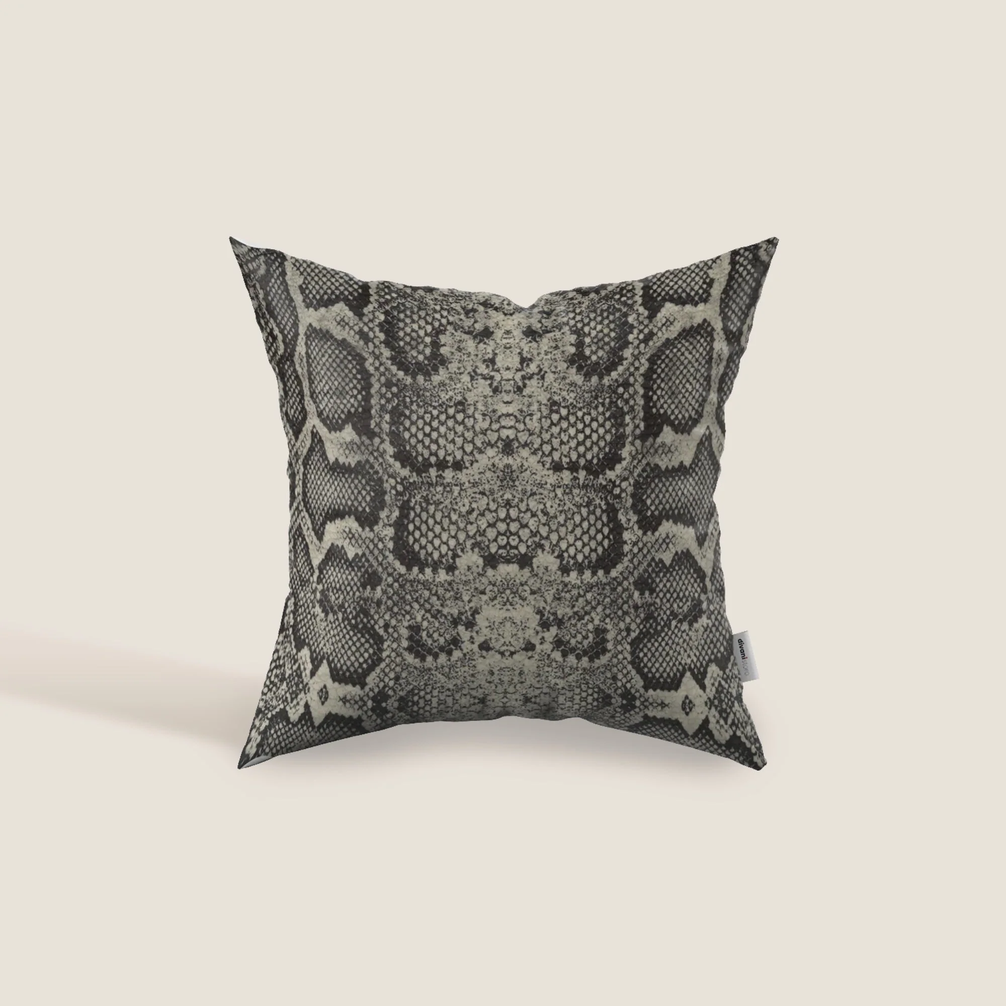Wild coussins collection WILD en microfibre imperméable serpent gris foncé