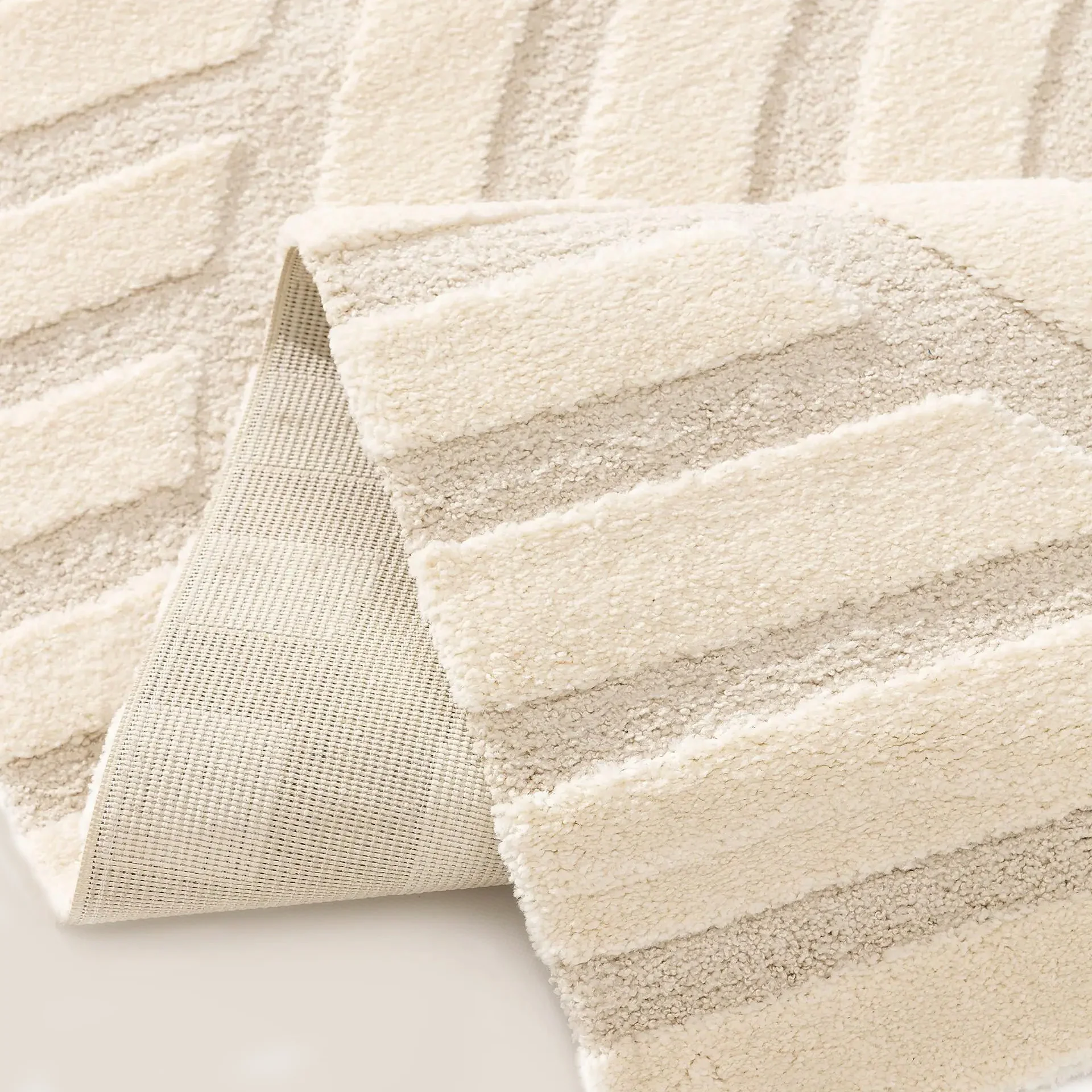 Zefira tapis à motifs en relief crÚme imperméable - Image 3