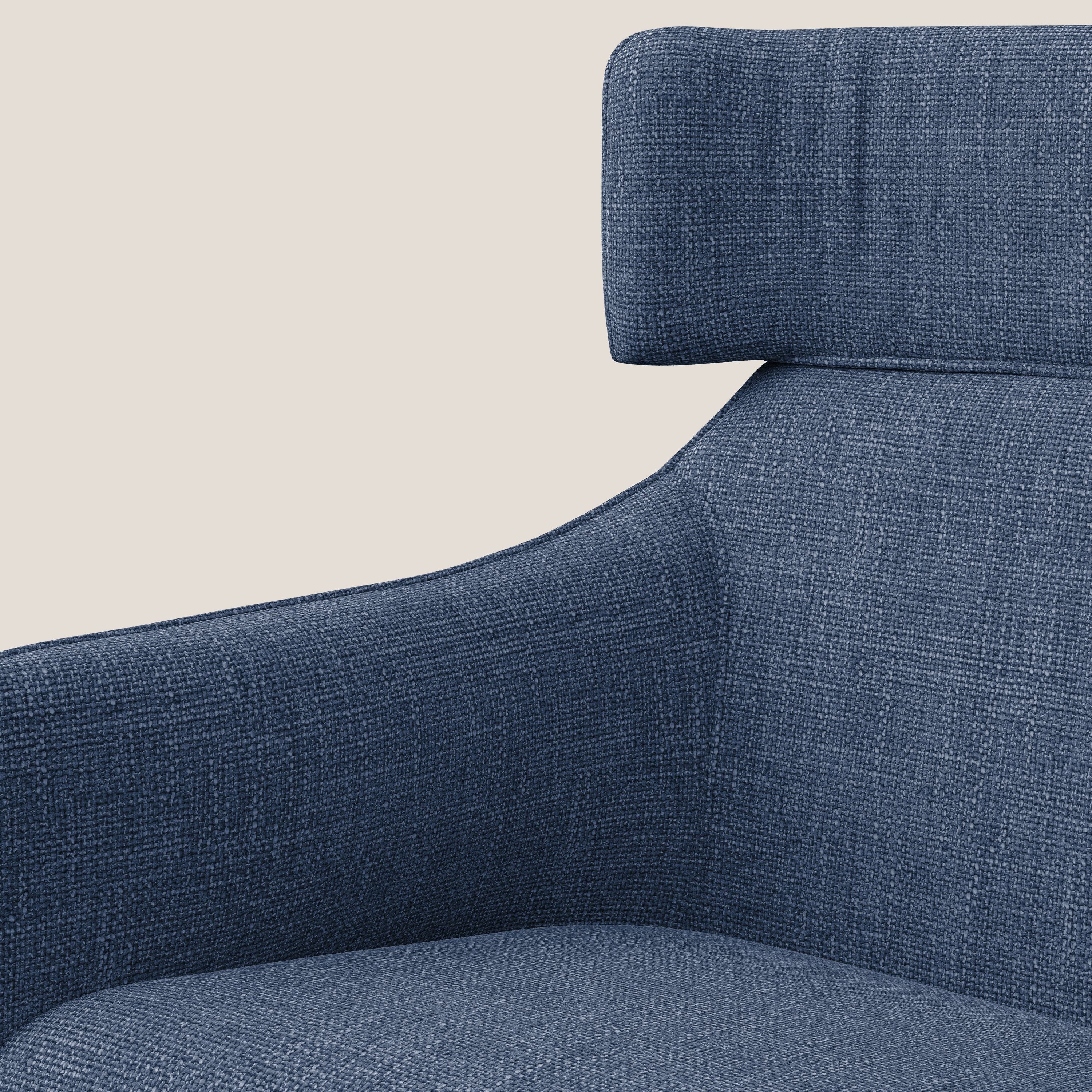 Zelda Fauteuil au design moderne en tissu doux et imperméable T06 bleu - Image 7