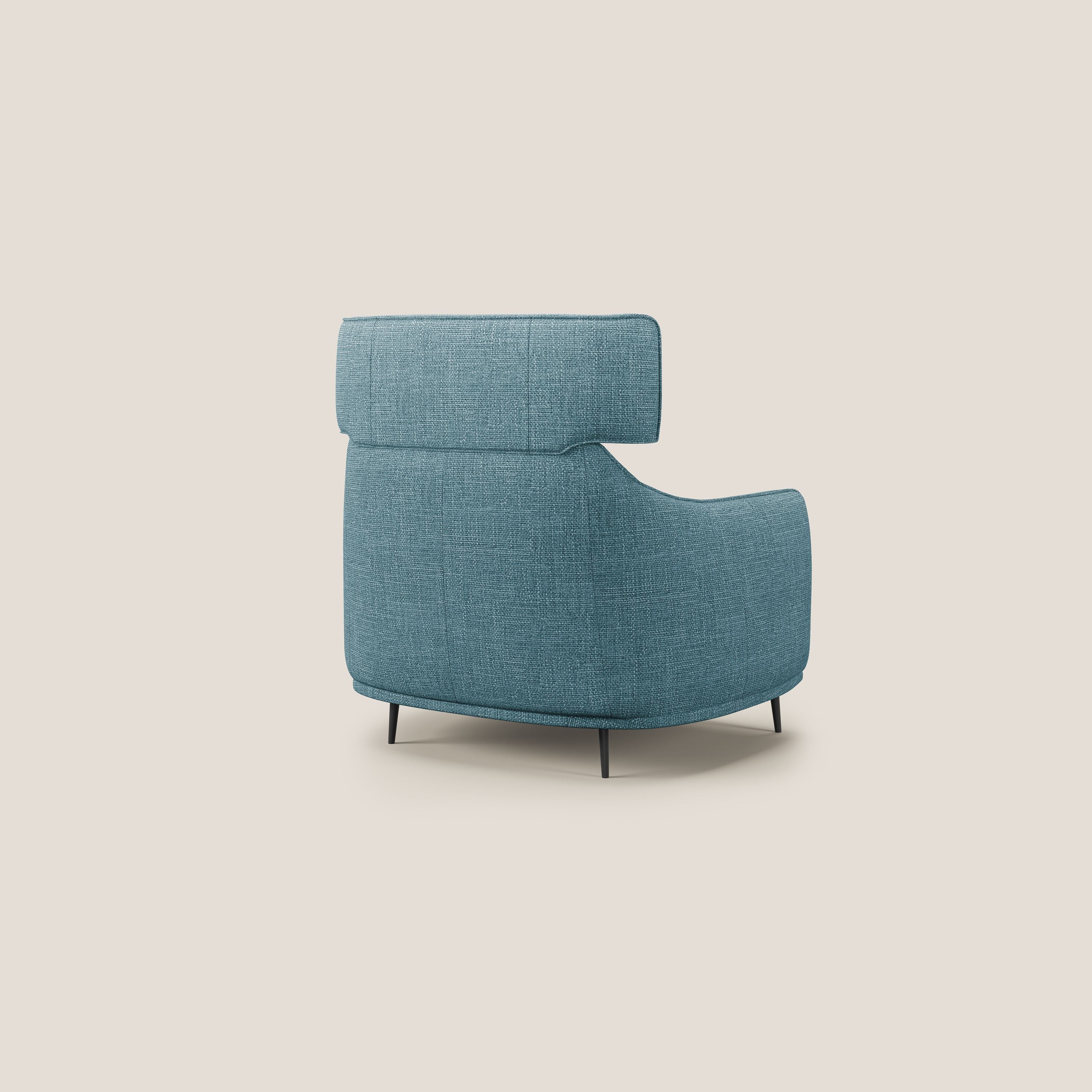 Zelda Fauteuil au design moderne en tissu doux et imperméable T06 bleu ciel - Image 4