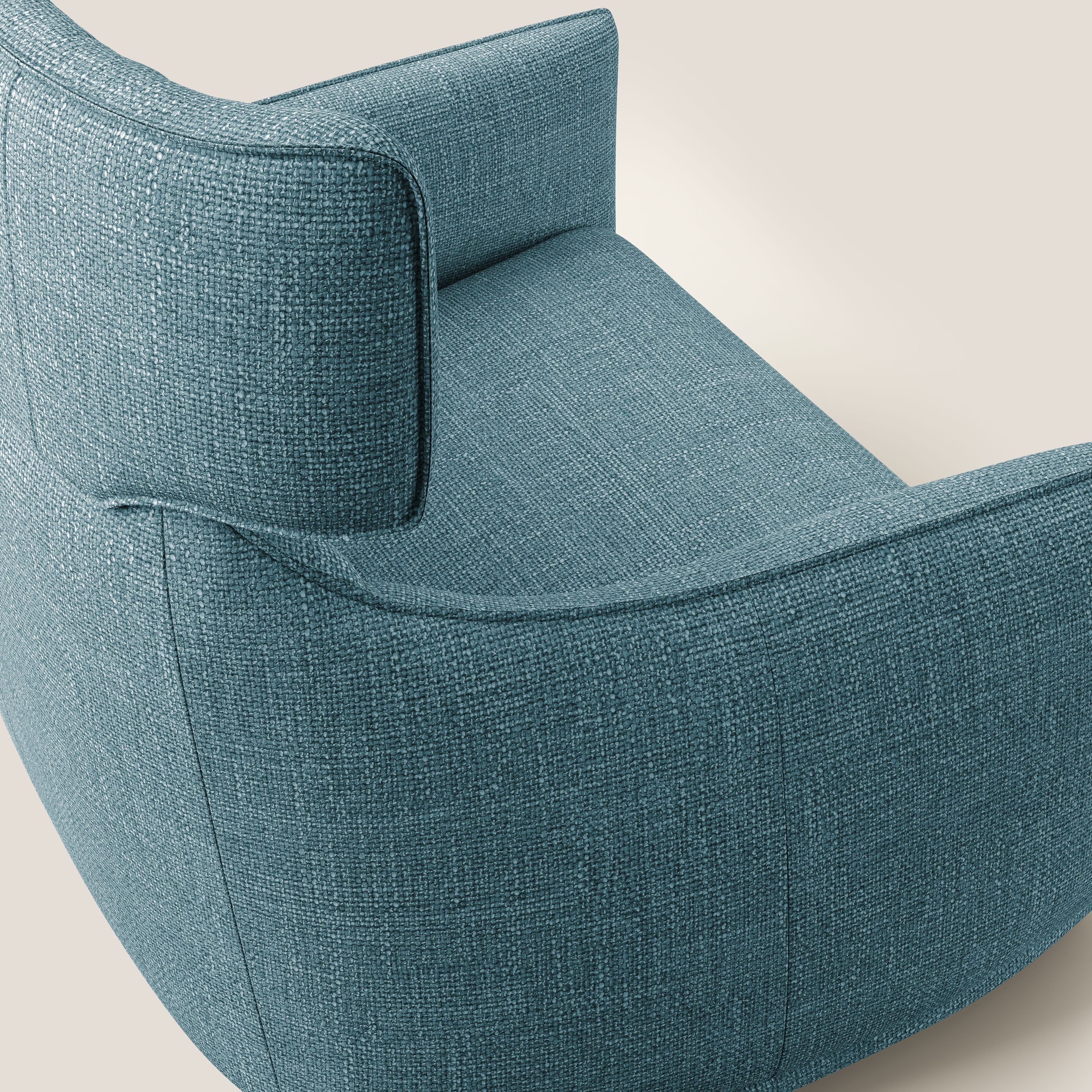 Zelda Fauteuil au design moderne en tissu doux et imperméable T06 bleu ciel - Image 6