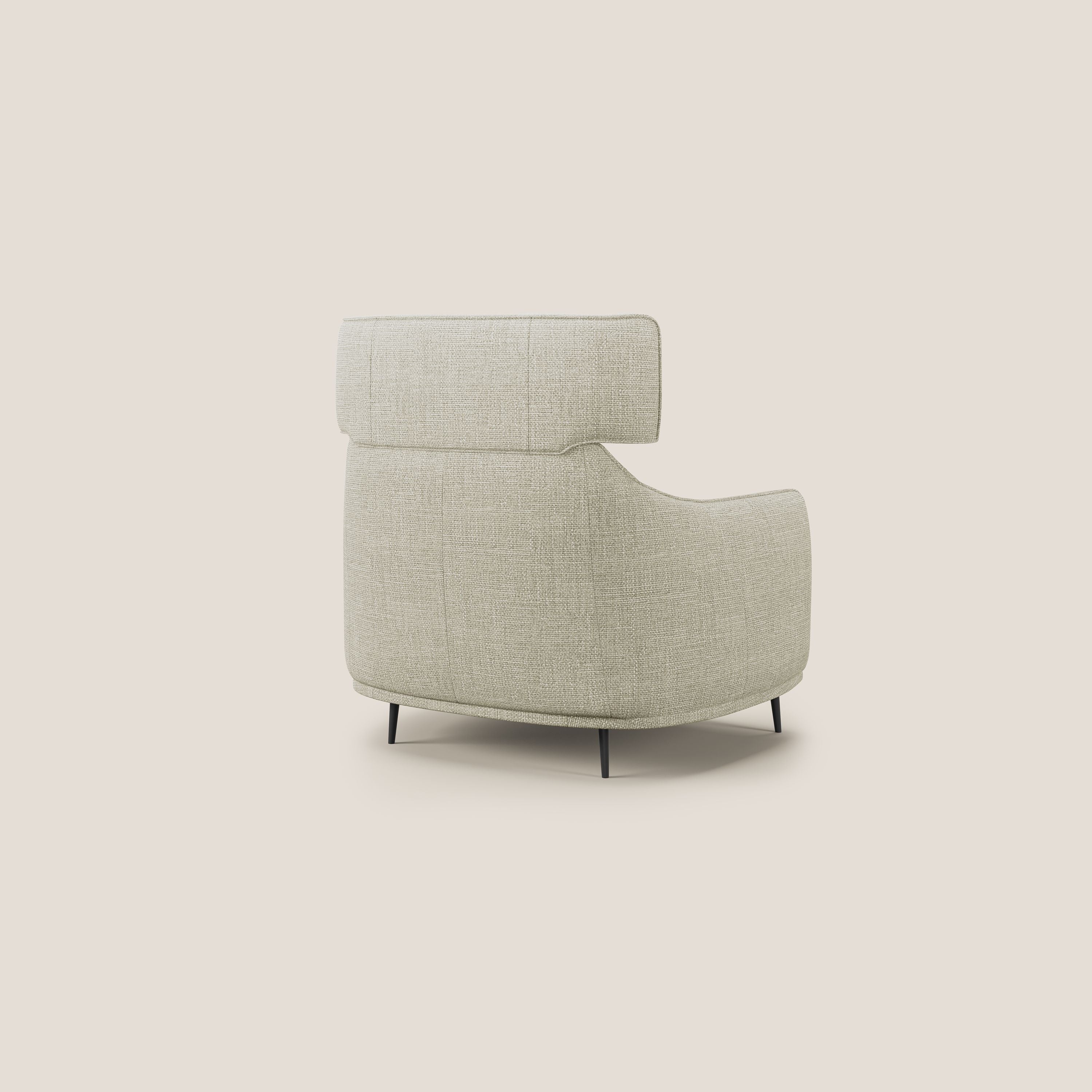 Zelda Fauteuil au design moderne en tissu doux et imperméable T06 crÚme - Image 5