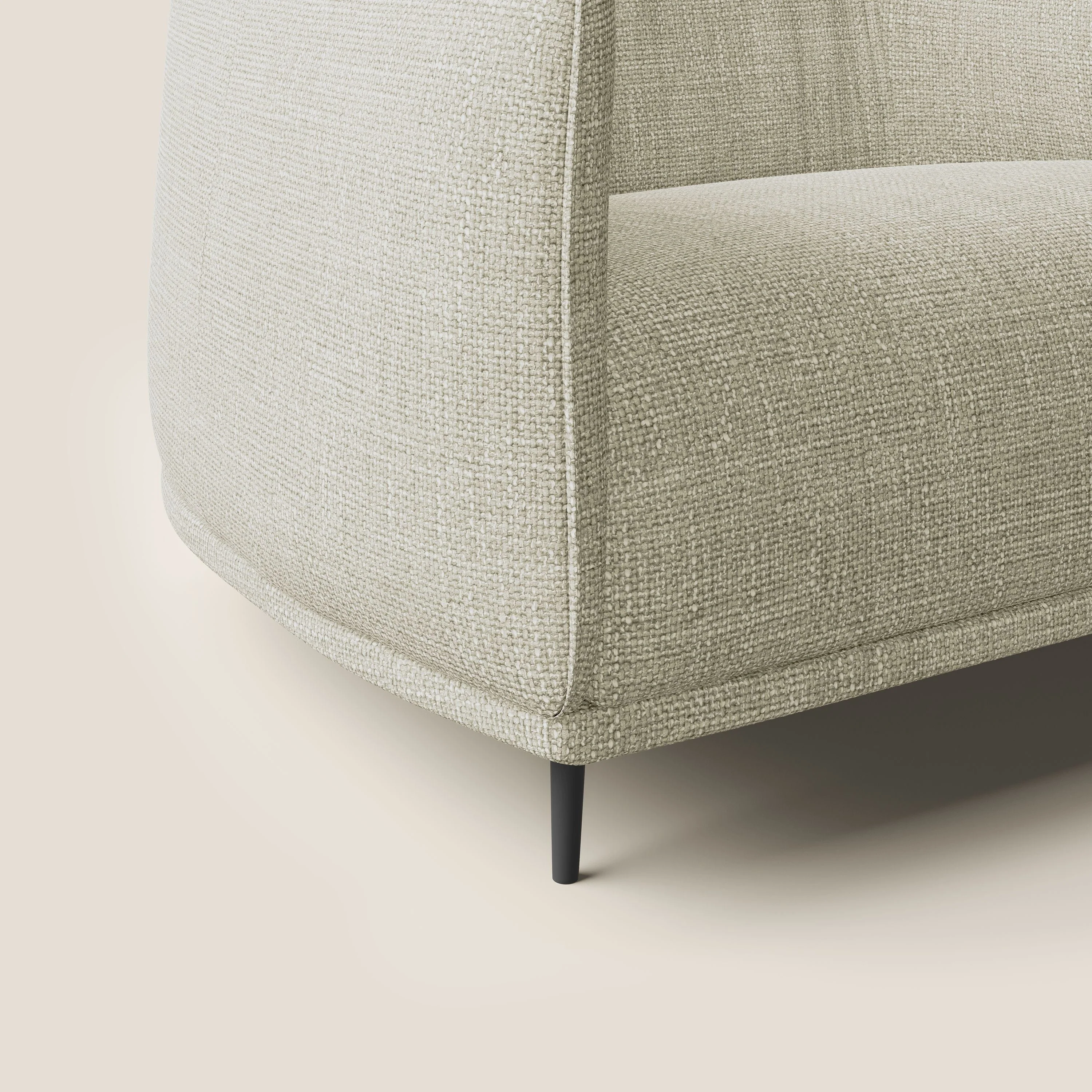 Zelda Fauteuil au design moderne en tissu doux et imperméable T06 crÚme - Image 6