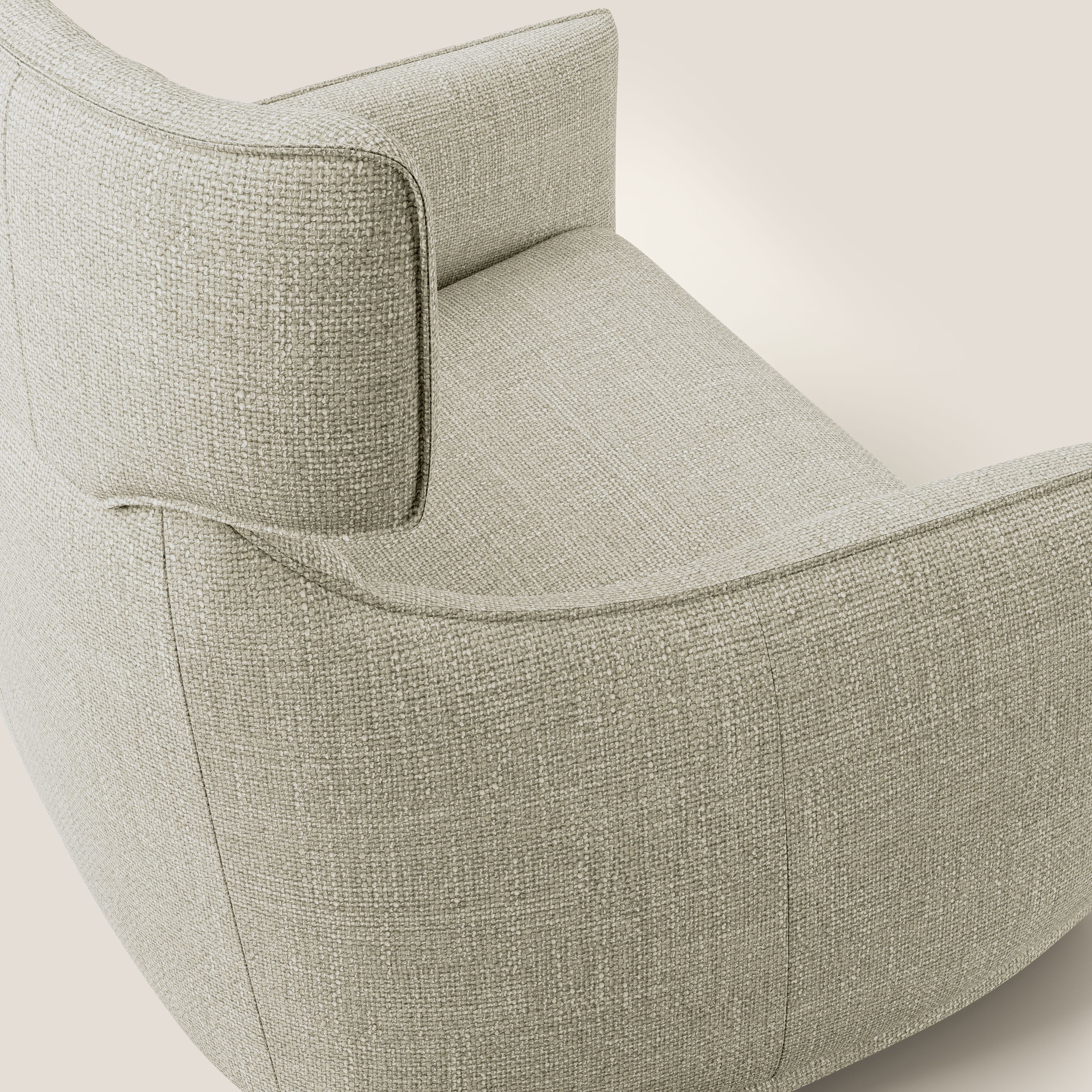 Zelda Fauteuil au design moderne en tissu doux et imperméable T06 crÚme - Image 7