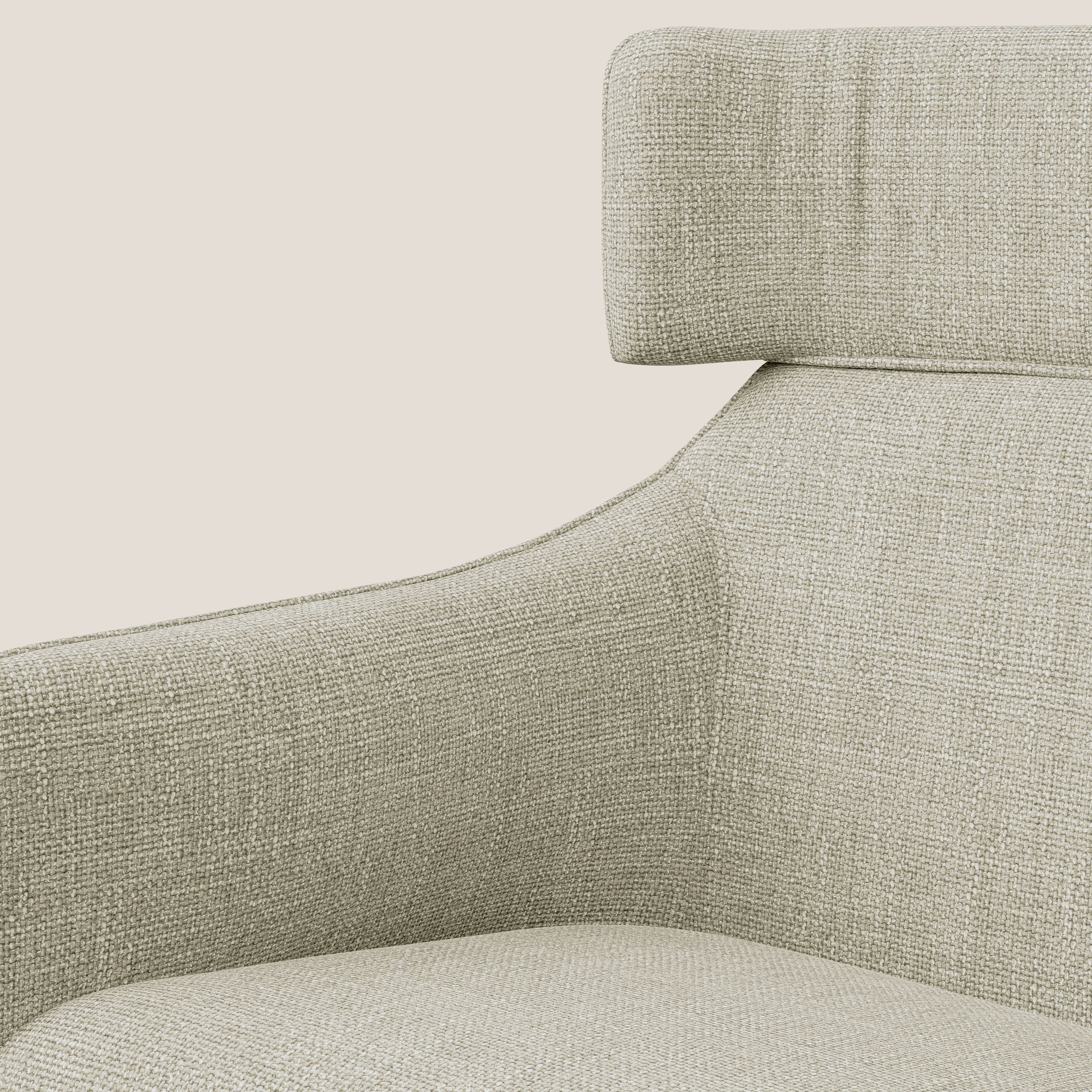 Zelda Fauteuil au design moderne en tissu doux et imperméable T06 crÚme - Image 8