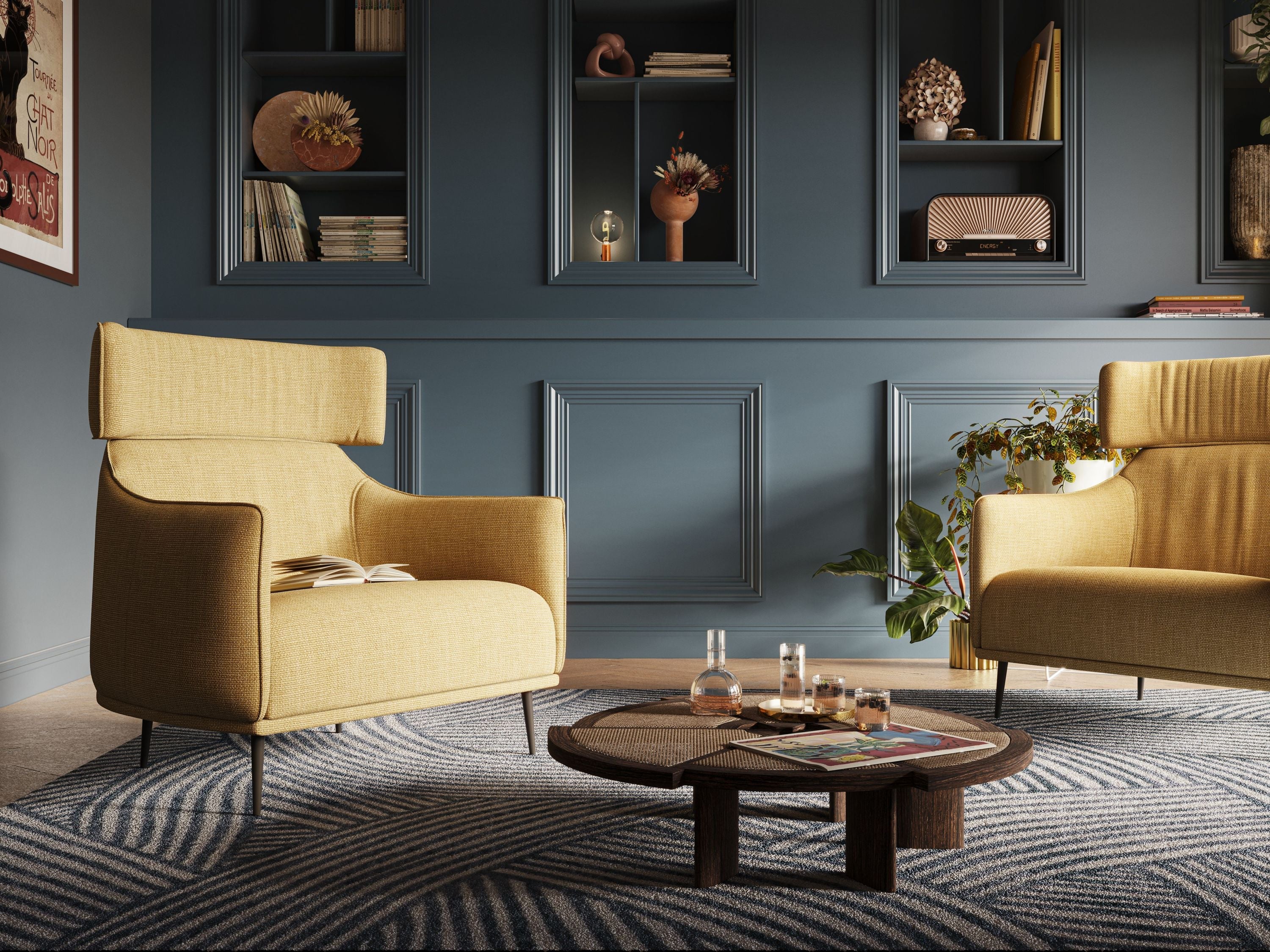 Zelda Fauteuil au design moderne en tissu doux et imperméable T06 vert - Image 10