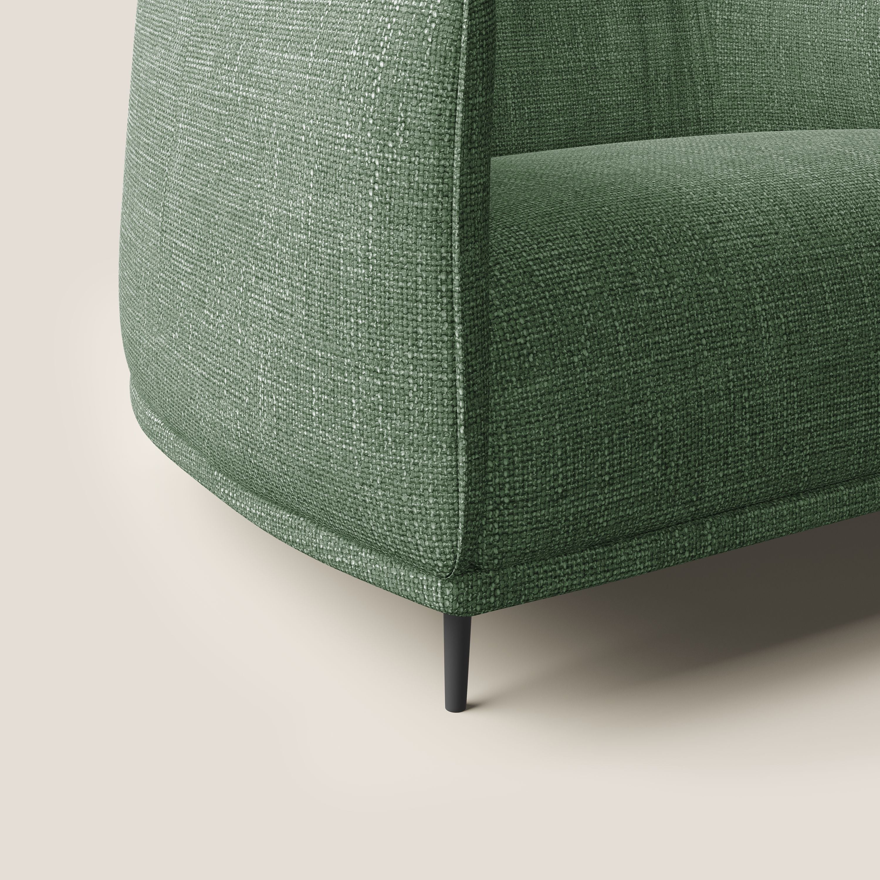 Zelda Fauteuil au design moderne en tissu doux et imperméable T06 vert - Image 5