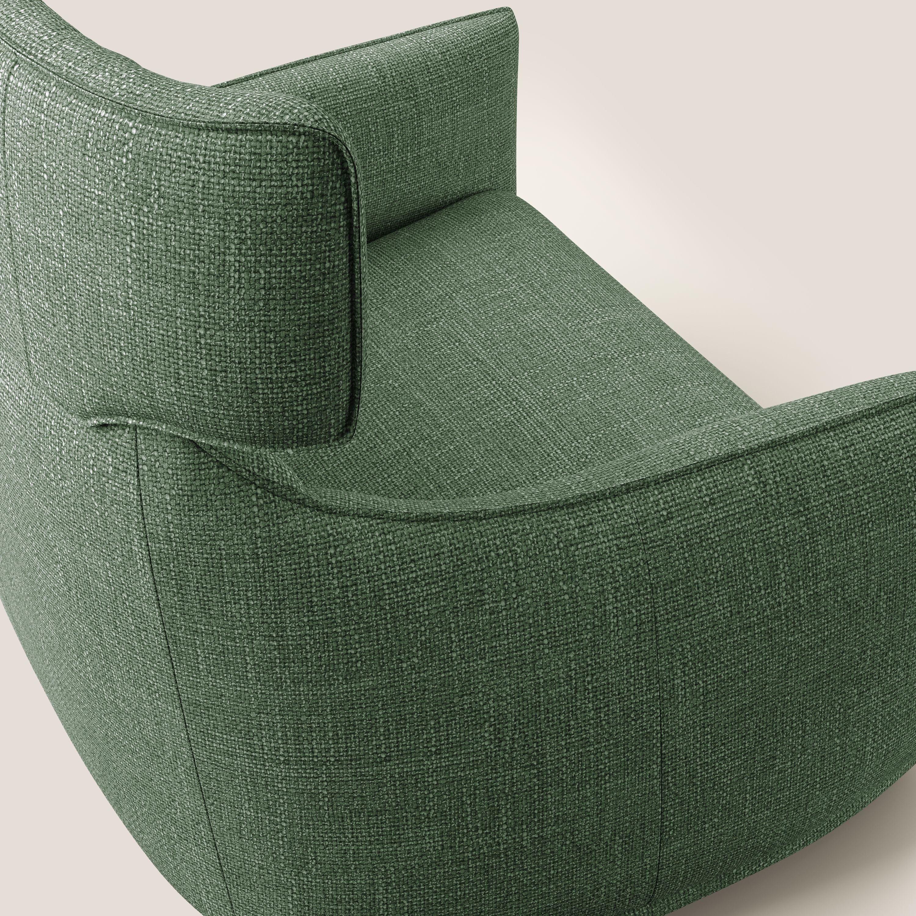 Zelda Fauteuil au design moderne en tissu doux et imperméable T06 vert - Image 6
