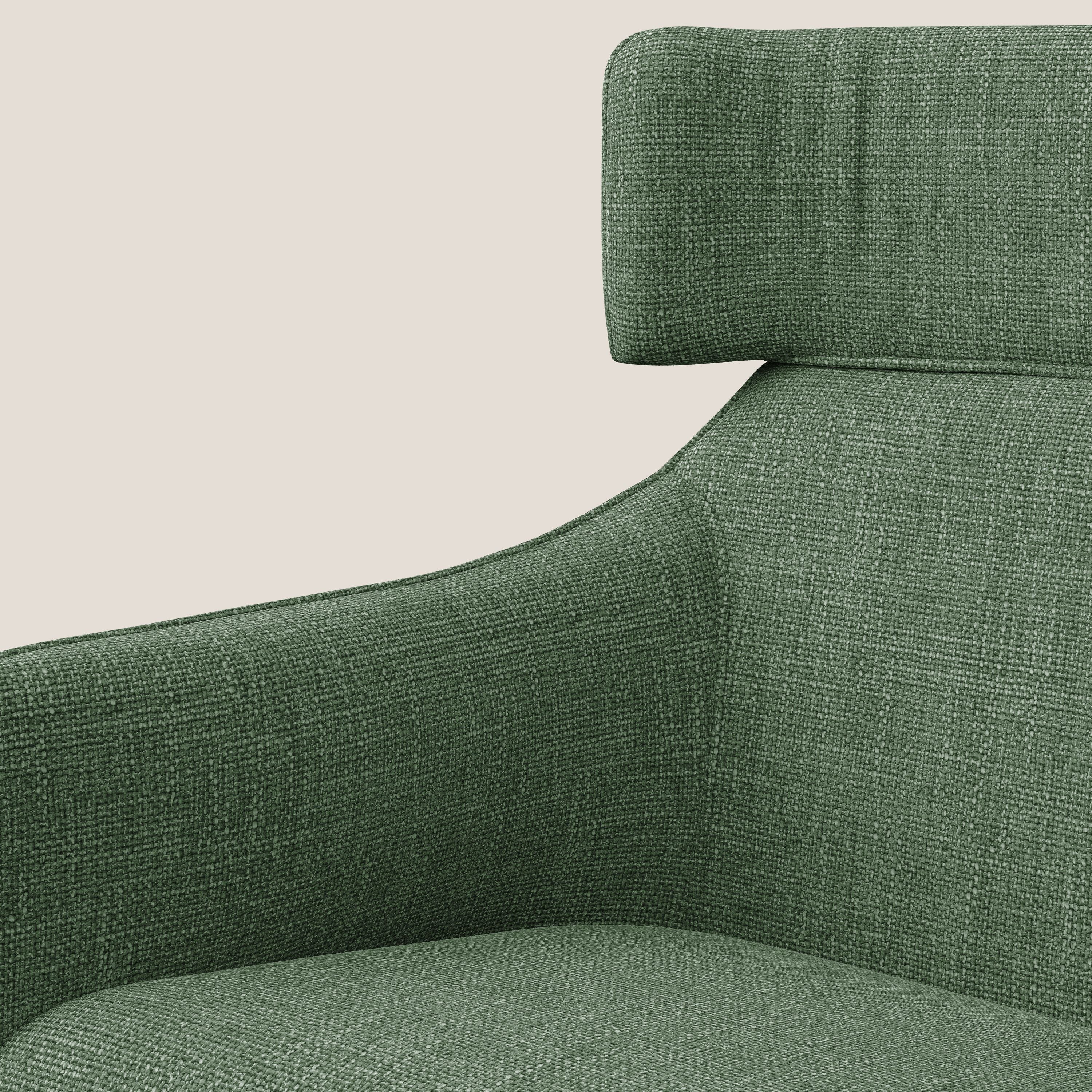 Zelda Fauteuil au design moderne en tissu doux et imperméable T06 vert - Image 7